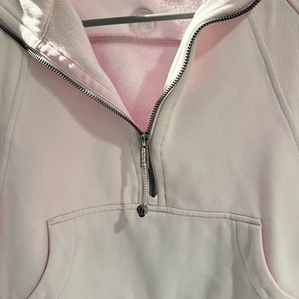 Lululemon Light Pink Half-Zip Hoodie